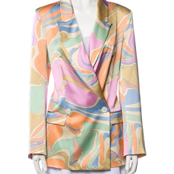 Adriana Iglesias Silk Printed Blazer - Picture 1 of 3
